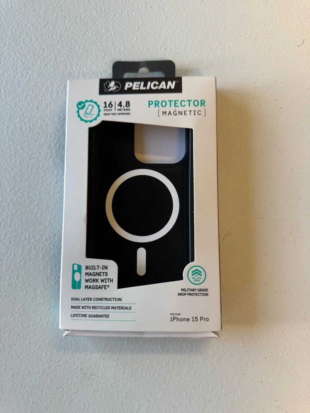 Pelican Magnetic Protector Case for iPhone 15 Pro — Black